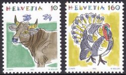 1992  Freimarken: Tiere