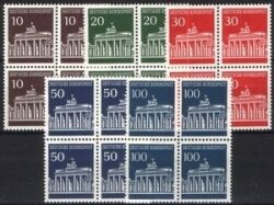1966  Freimarken: Brandenburger Tor aus Bogen *