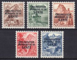 1948  Freimarken mit dreizeiligem Aufdruck ( WHO )