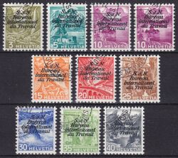 1937  Freimarken mit vierzeiligem Aufdruck ( ILO )