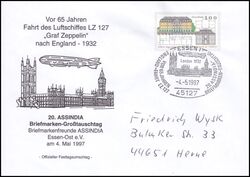 1997  Fahrt des Luftschiffes LZ 127 Graf Zeppelin nach England 