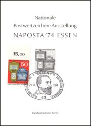 1974  100 Jahre Weltpostverein  UPU - Naposta `74