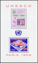 Liberia 1958  Erffnung des UNESCO-Palais in Paris