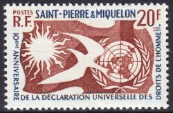 St. Pierre & Miquelon 1958  10. Jahrestag der Erklärung der Menschenrechte