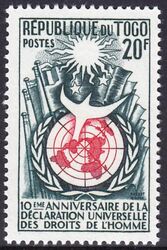 Togo 1958  10. Jahrestag der Erklrung der Menschenrechte