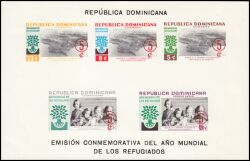 Dominikanische Republik 1960  Weltflüchtlingsjahr mit Aufdruck