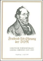 1989  150. Jahrestag der ersten deutschen Ferneisenbahn