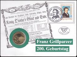 1991  Numisbrief - 200. Geburtstag von Franz Grillparzer