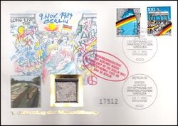 1990  Numisbrief - 1. Jahrestag der Mauerffnung