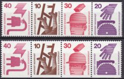 1974  Freimarken: Unfallverhütung - Zusammendrucke aus MH