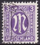 1945  Freimarke: AM-Post  deutscher Druck