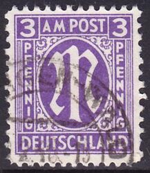 1945  Freimarke: AM-Post  deutscher Druck
