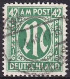 1945  Freimarke: AM-Post  deutscher Druck