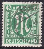 1945  Freimarke: AM-Post  deutscher Druck