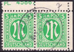 1945  Freimarke: AM-Post  amerikanischer Druck