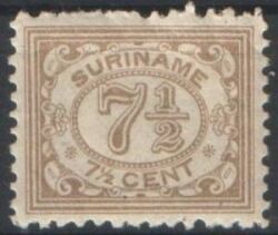 Surinam 1913  Freimarke  Ziffenzeichnung