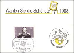 1989  Werbekarte der DBP - Wahl der Schönsten