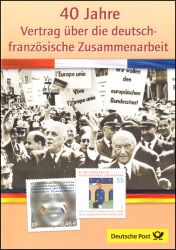 2003  Postamtliches Erinnerungsblatt - Deutsch-französische Zusammenarbeit