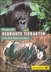 2001  Postamtliches Erinnerungsblatt - Bedrohte Tierarten