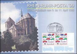 1999  Werbekarte zur Rhein-Ruhr-Posta `99 in Mönchengladbach