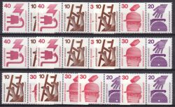 1974  Freimarken: Unfallverhütung - Zusammendrucke aus MH 20