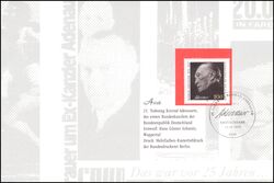 1992  Sonderblatt - 25. Todestag von Konrad Adenauer