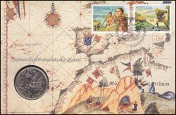 1989  Numisbrief - 550. Jahrestag der Besiedlung der Azoren