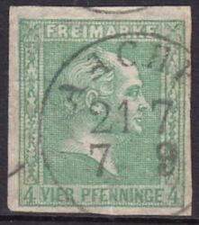 1858  Freimarke: König Friedrich Wilhelm IV.