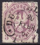 1865  Freimarke: Preußischer Adler im Achteck mit...