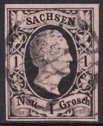 1851  Freimarke: König Friedrich August II.