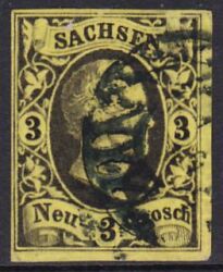1851  Freimarke: König Friedrich August II.
