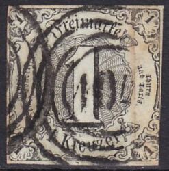 1852  Freimarke: Ziffern im Kreis
