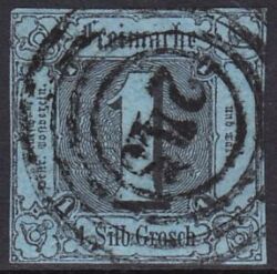 1853  Freimarke: Ziffern im Quadrat