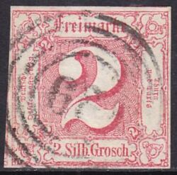 1859  Freimarke: Ziffern im Quadrat
