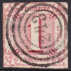 1862  Freimarke: Ziffern in geänderten Farben