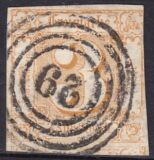 1862  Freimarke: Ziffern in geänderten Farben