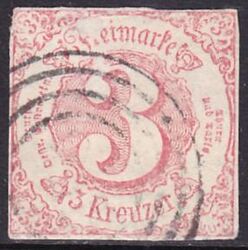 1862  Freimarke: Ziffern in genderten Farben