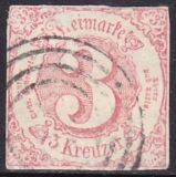 1862  Freimarke: Ziffern in geänderten Farben