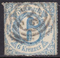 1865  Freimarke: Ziffern im Kreis - durchstochen