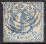 1865  Freimarke: Ziffern im Kreis - durchstochen