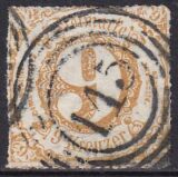 1865  Freimarke: Ziffern im Kreis - durchstochen