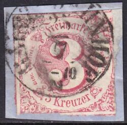 1865  Freimarke: Ziffern im Kreis - durchstochen