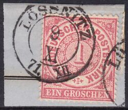 Nr. 0182 - Nachverwendeter Sachsenstempel - Lössnitz / K2