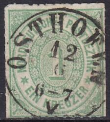 Nr. 0398 - Nachverwendeter Turn u. Taxisstempel - Osthofen / K1