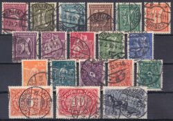 1921  Freimarken: Ziffern, Arbeiter, Posthorn mit Wz. 1