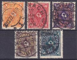 1922  Freimarken: Posthorn - zweifarbig