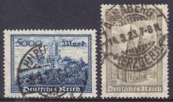 1923  Freimarken: Wartburg und Kölner Dom