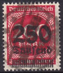 1923  Freimarke mit neuem Wertaufdruck