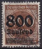 1923  Freimarke mit Aufdruck der neuen Wertstufen