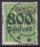1923  Freimarke mit Aufdruck der neuen Wertstufen